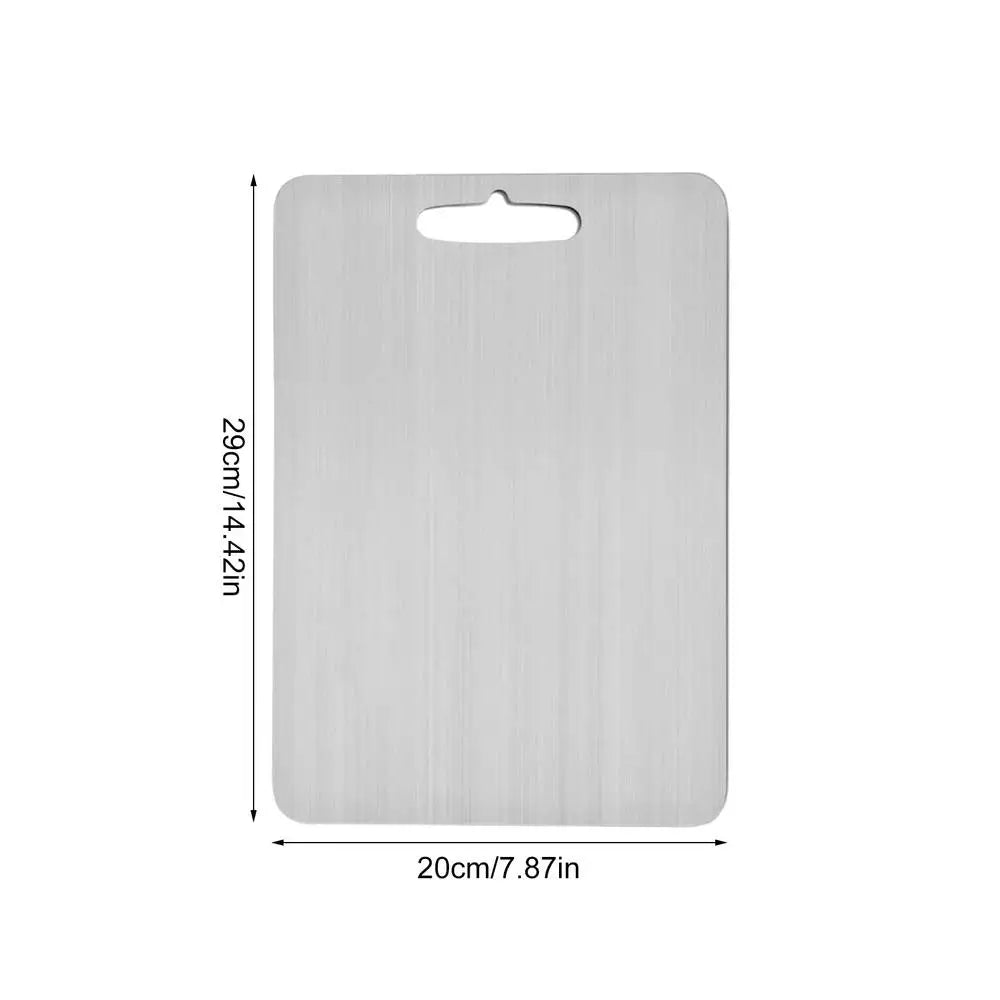 Titanium Cutting Boards for Kitchen Double-Sided Chopping Board 304 Stainless Steel Food Cutting Mat Serving Tray for Cooking