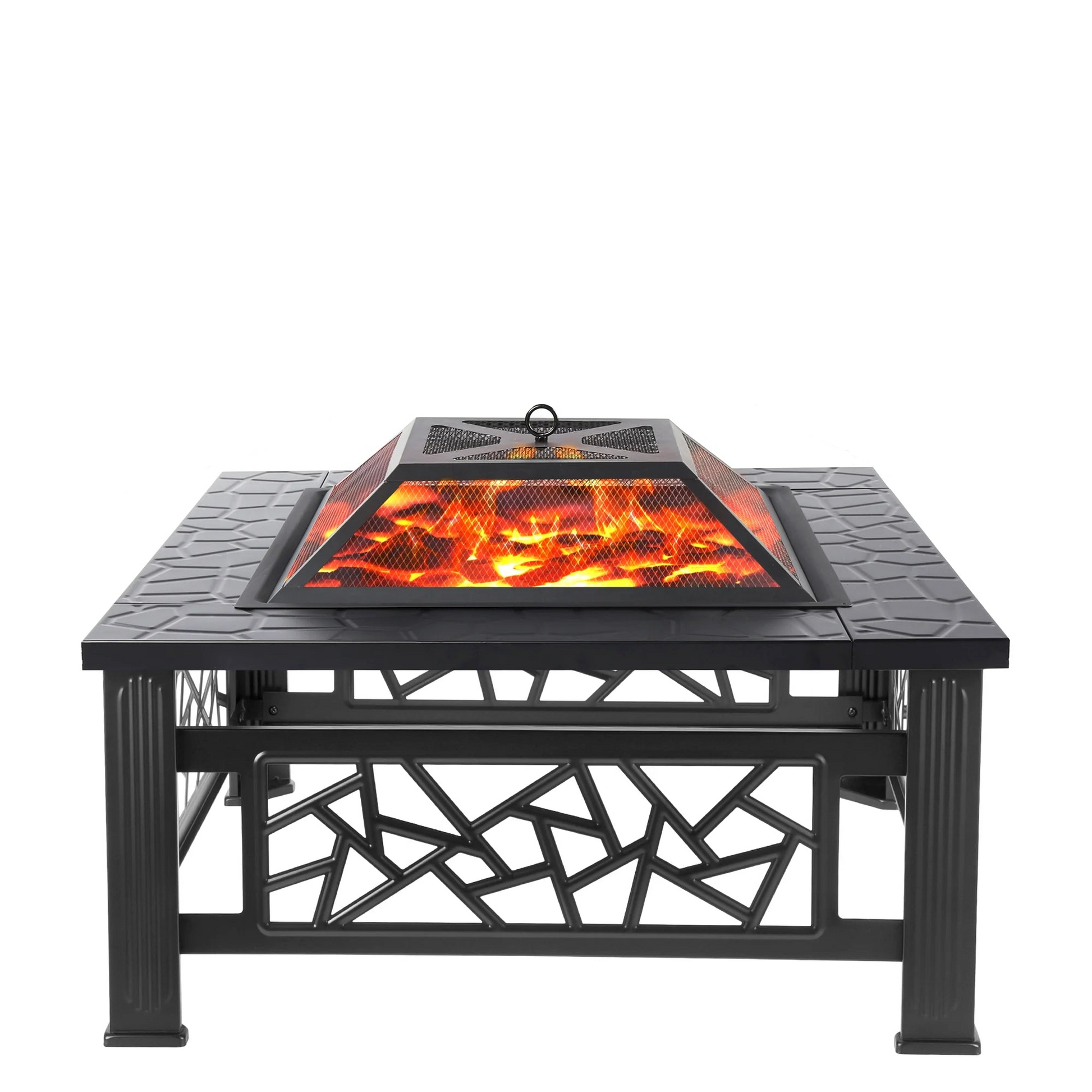 UHOMEPRO Square Fire Pit Table