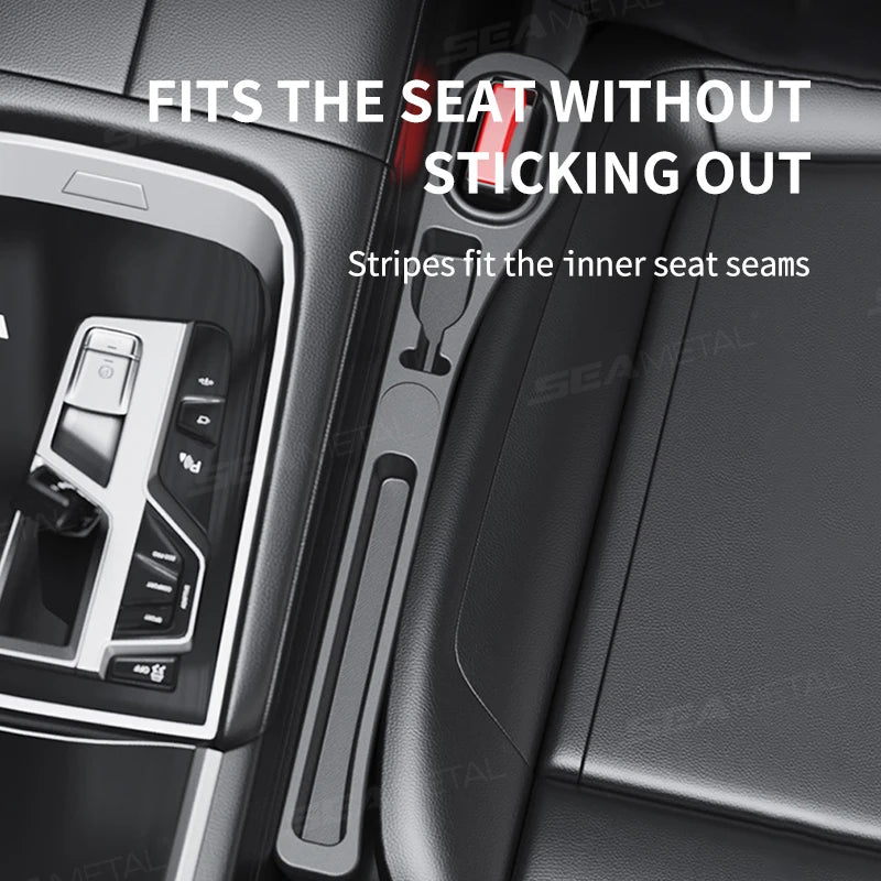 Upgraded Car Seat Gap Filler 2Pcs Center Console Side Crevice Filler Strip Elastic Seat Gap Filling Strip Drop Blocker