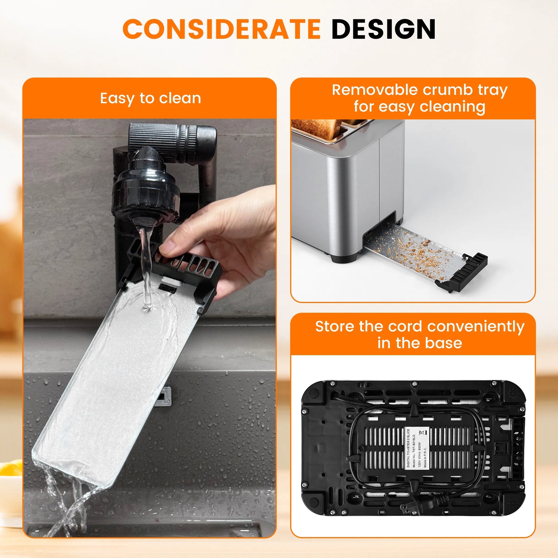 Toaster 2 Slice Wide Slots Touchscreen 6 Shade Settings, Stainless Steel Bread Toaster with Reheat, Cancel, Defrost,New