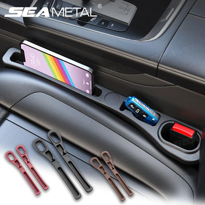 Upgraded Car Seat Gap Filler 2Pcs Center Console Side Crevice Filler Strip Elastic Seat Gap Filling Strip Drop Blocker