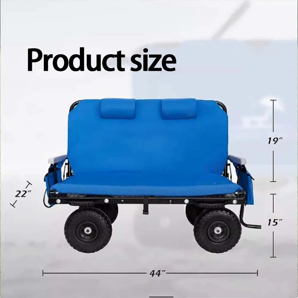 Outdoor Shopping Beach Garden Seat Folding Wagon Cart Camping Portable Stroller Wagon For Kids Travel