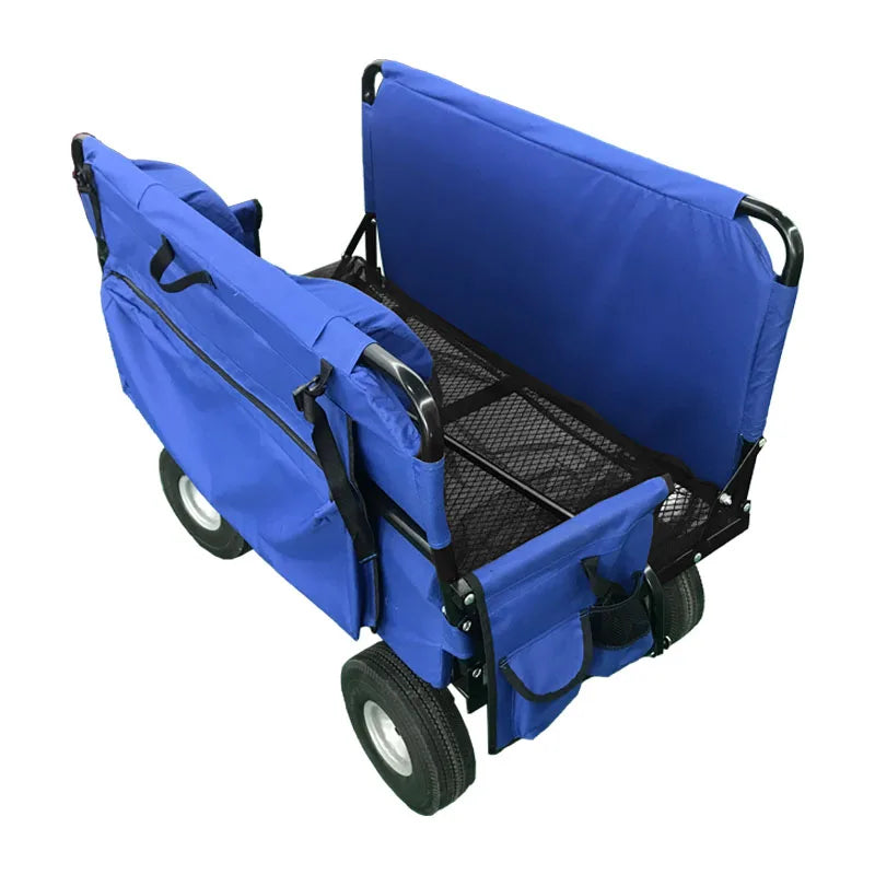 Outdoor Shopping Beach Garden Seat Folding Wagon Cart Camping Portable Stroller Wagon For Kids Travel