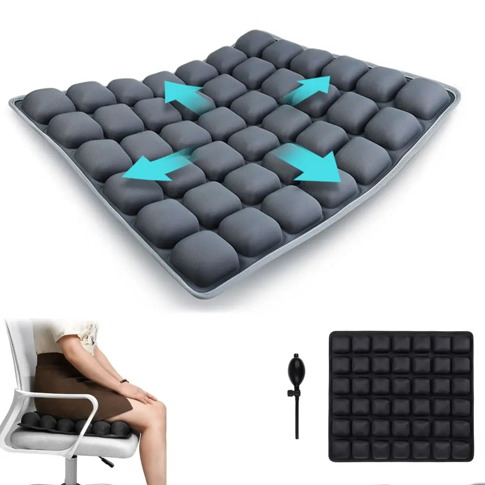 Air Bags Travel Cushion Lightweight Breathable 3D Air Cell Seat Cushion Portable High Rebound Pressur 3D Inflatable Seat Cushion