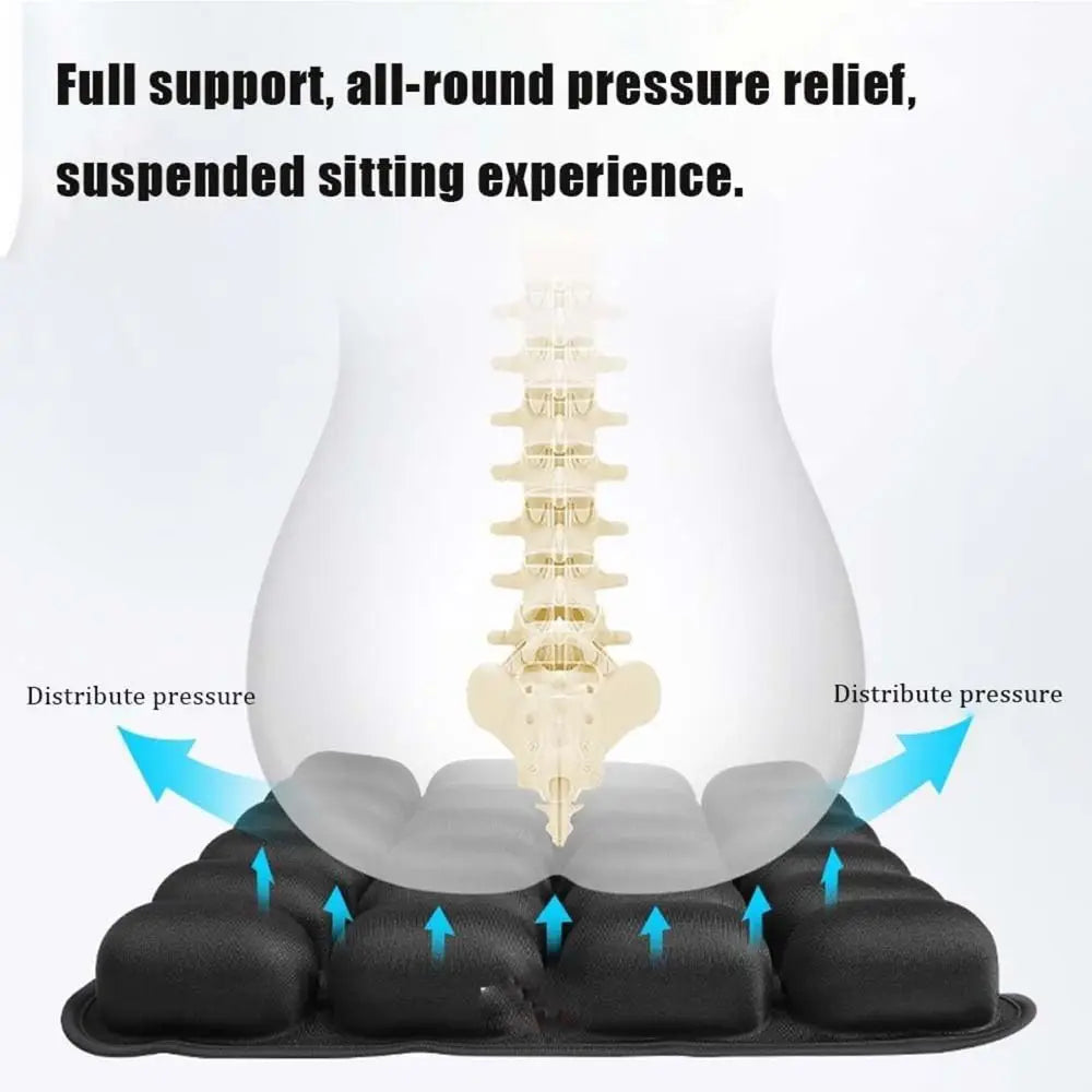 Air Bags Travel Cushion Lightweight Breathable 3D Air Cell Seat Cushion Portable High Rebound Pressur 3D Inflatable Seat Cushion