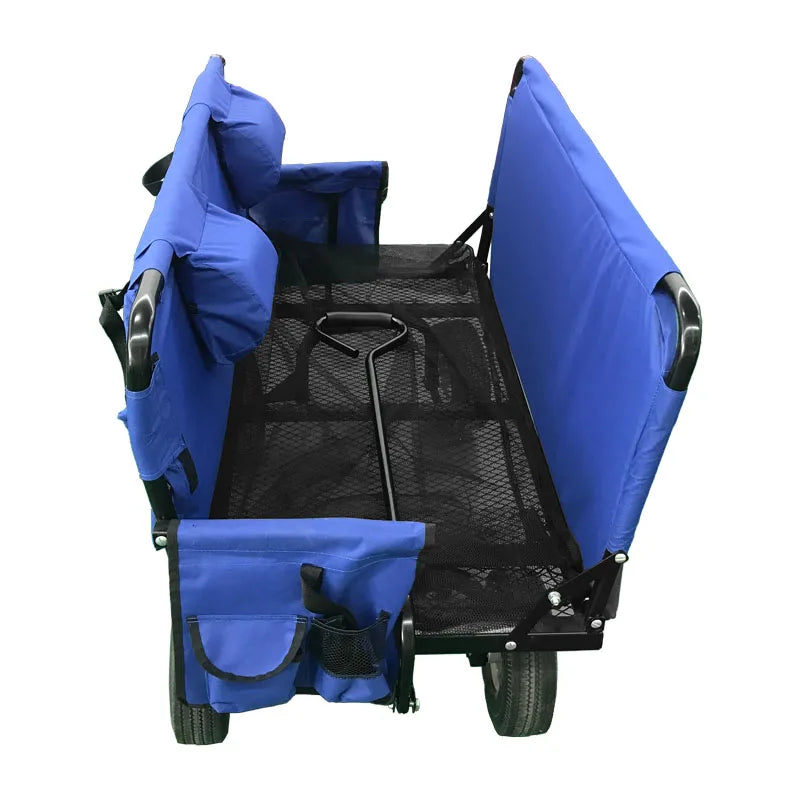 Outdoor Shopping Beach Garden Seat Folding Wagon Cart Camping Portable Stroller Wagon For Kids Travel