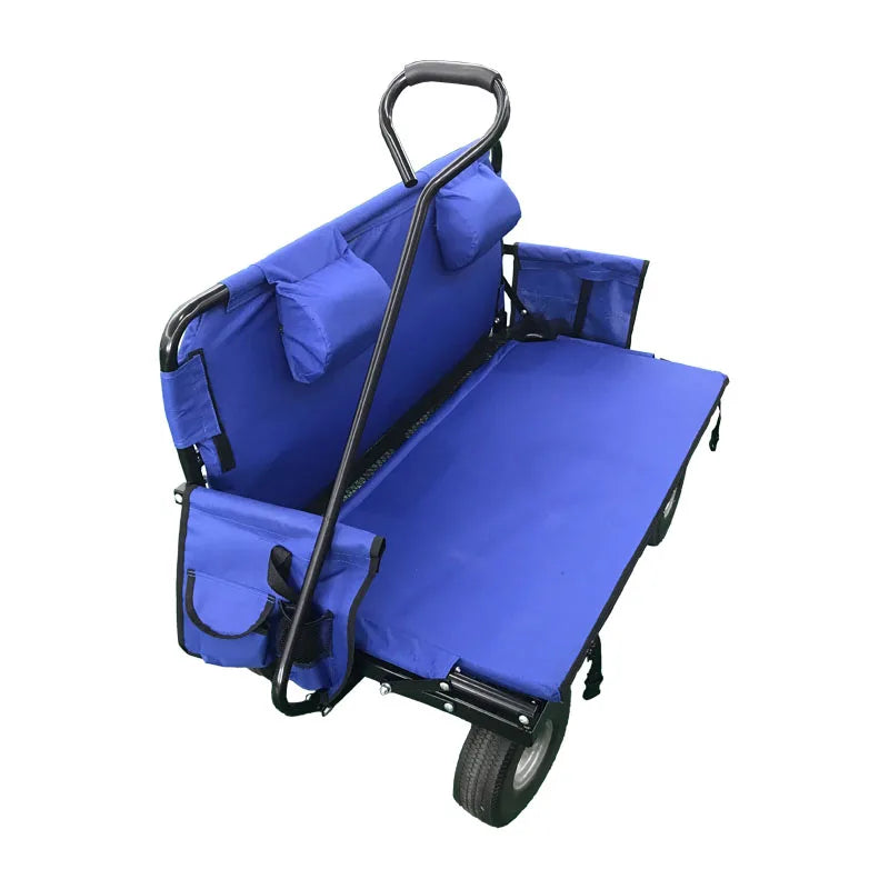 Outdoor Shopping Beach Garden Seat Folding Wagon Cart Camping Portable Stroller Wagon For Kids Travel