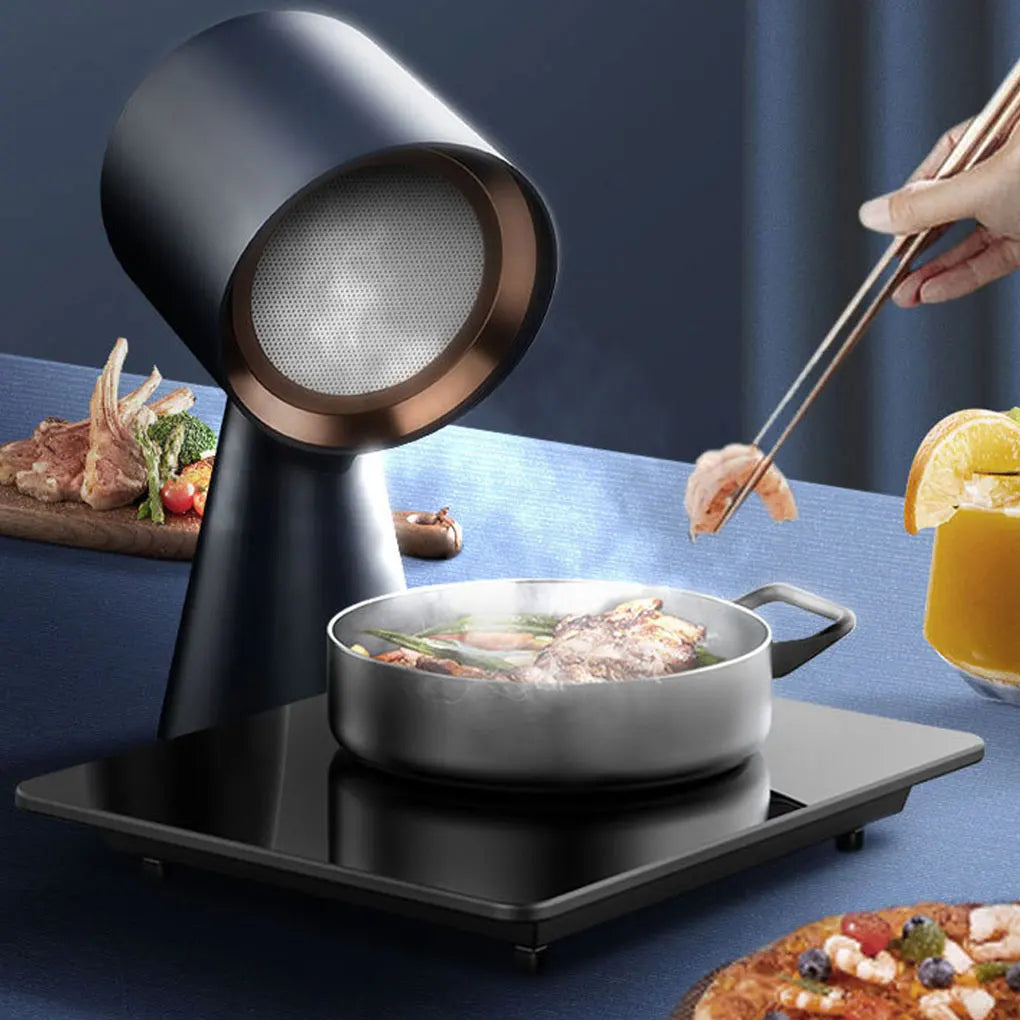 Portable Mini Desktop Indoor Cooker Hood Motor For Camper Smoke Fan Convenient Efficient Functional Low Noise Strong Suction