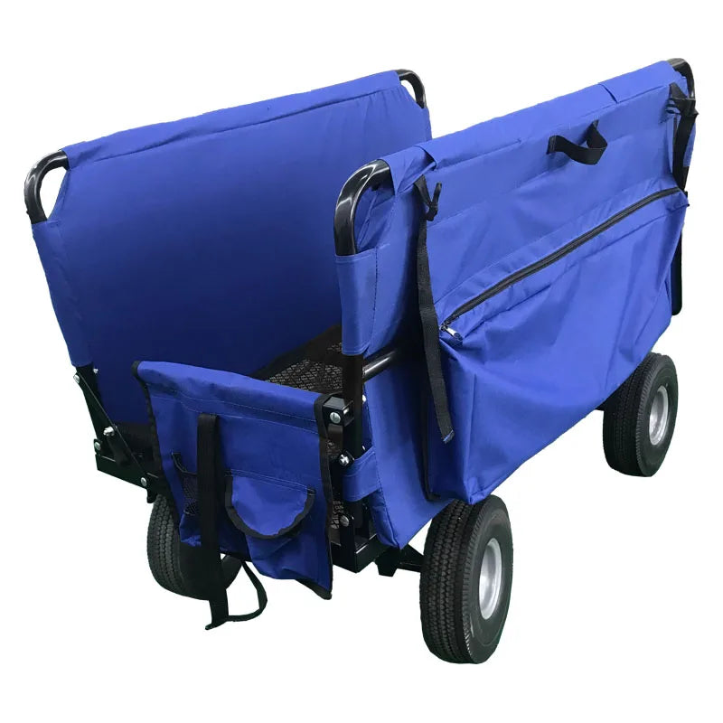 Outdoor Shopping Beach Garden Seat Folding Wagon Cart Camping Portable Stroller Wagon For Kids Travel