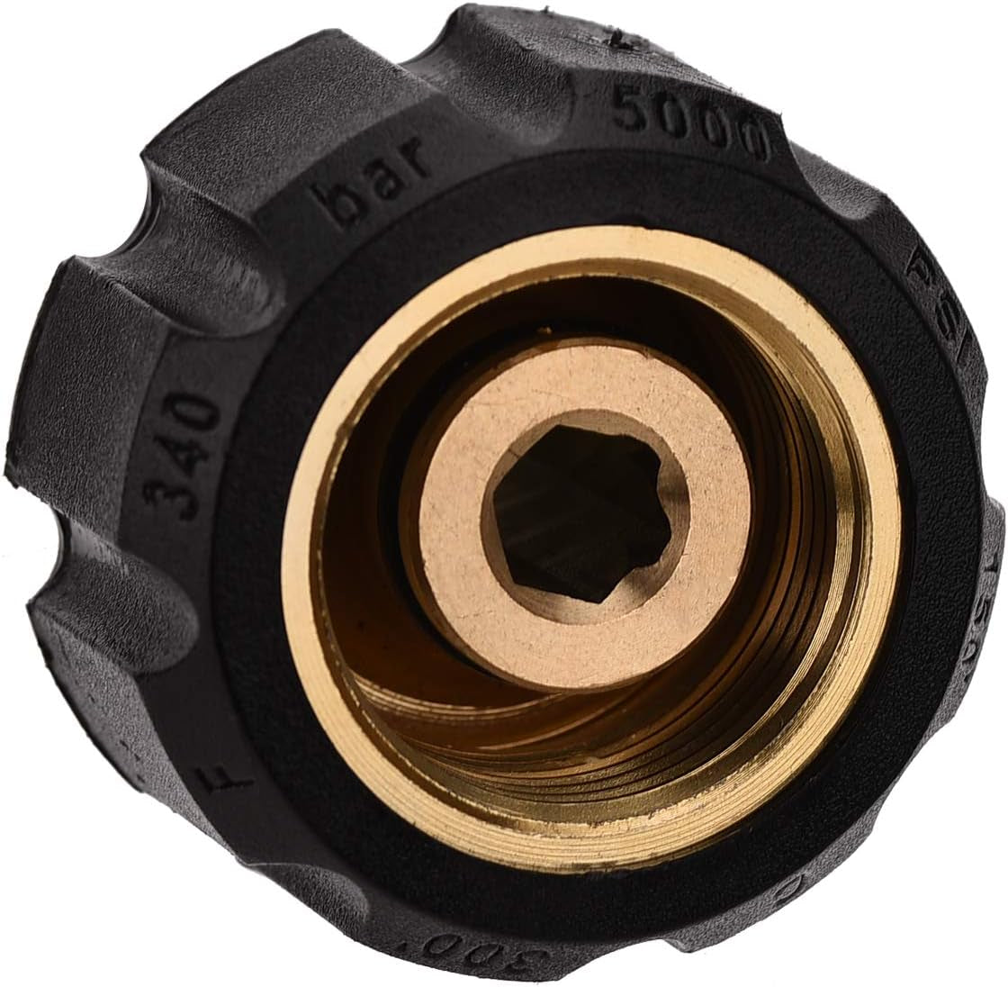 Pressure Washer Adapter Kit, 3/8 in Quick-Connect X M22-15Mm Connections, 5000 PSI Quick-Connect High Pressure Hose Connect Kit
