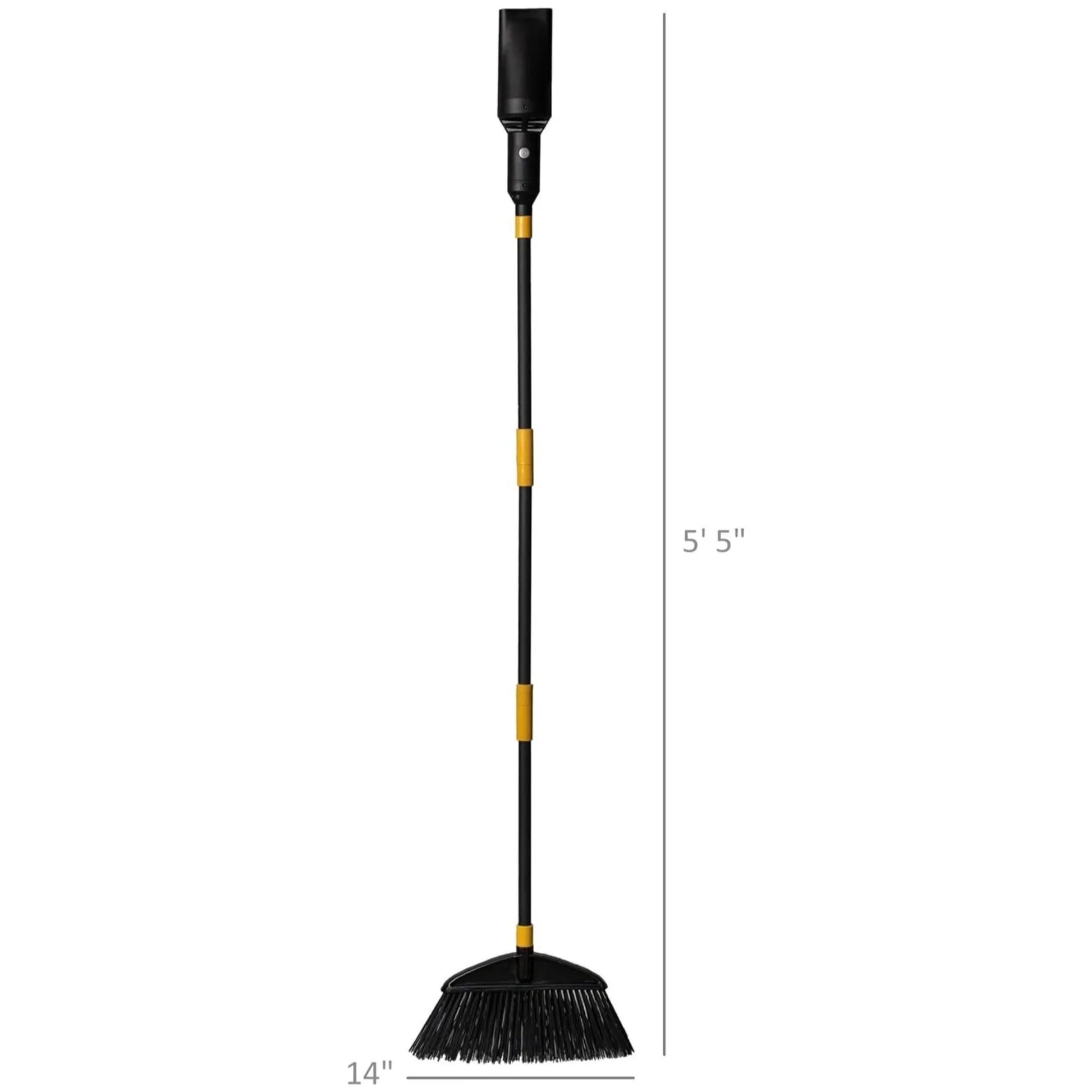 Outdoor Broom with Built-In Lightweight Rechargeable Cordless Leaf Blower | Collapsible Broom for RV, Camping, Deck, Patio or Balcony