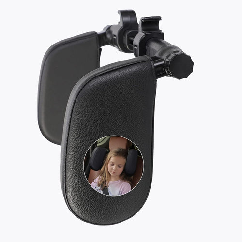 [New Upgraded] Adjustable Car Sleeping Head Support for Kids,  Neck Cushion Headrest, U-Shaped Side Wing Pillow for Children (Black)