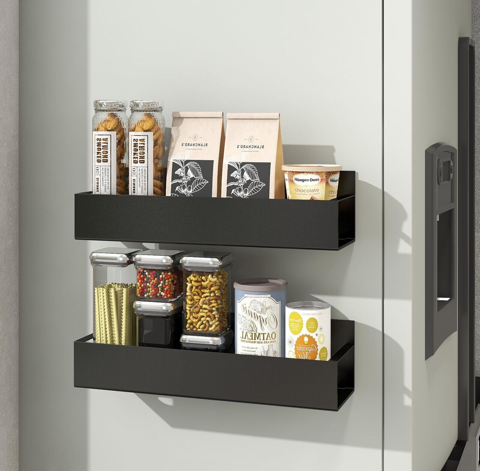 Magnetic Spice Rack for Refrigerator 2 Pack Magnetic Shelf for Fridge