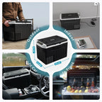 12V RV Refrigerator 32QT with APP & Panel Control, Portable Freezer for Car Truck Camping